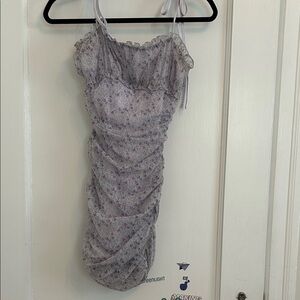 KATIEJ Floral Ruffle Mini Dress